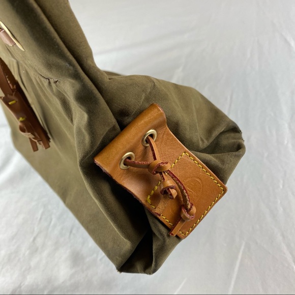 Dooney Bourke Handbag Canvas Leather Handle Trim - Picture 4 of 13